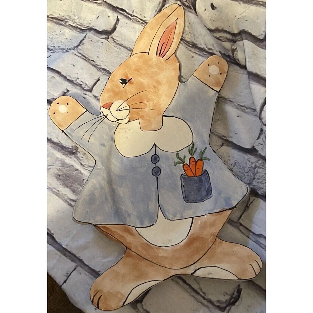 Oh Peter! Easter Bunny Ceramic Platter 16”by 9”‎